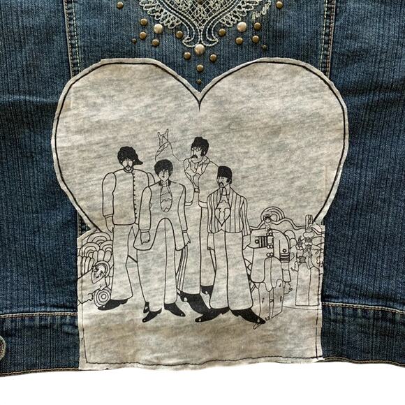 Via Penny Lane Reworked Apparel | The Beatles Yellow Submarine Denim Jacket - Picture 10 of 11